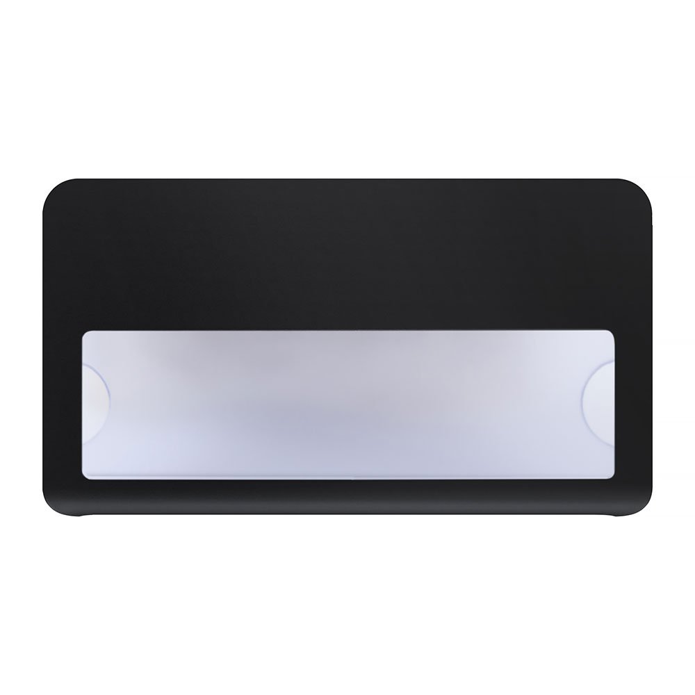 Бейдж с окном на магните – чёрный пластик