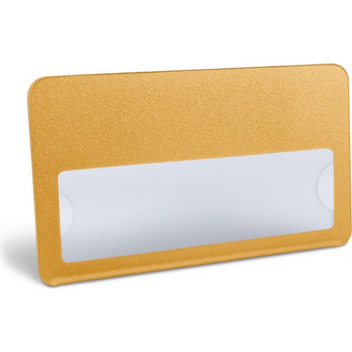 Бейдж с окном на магните – золотой пластик