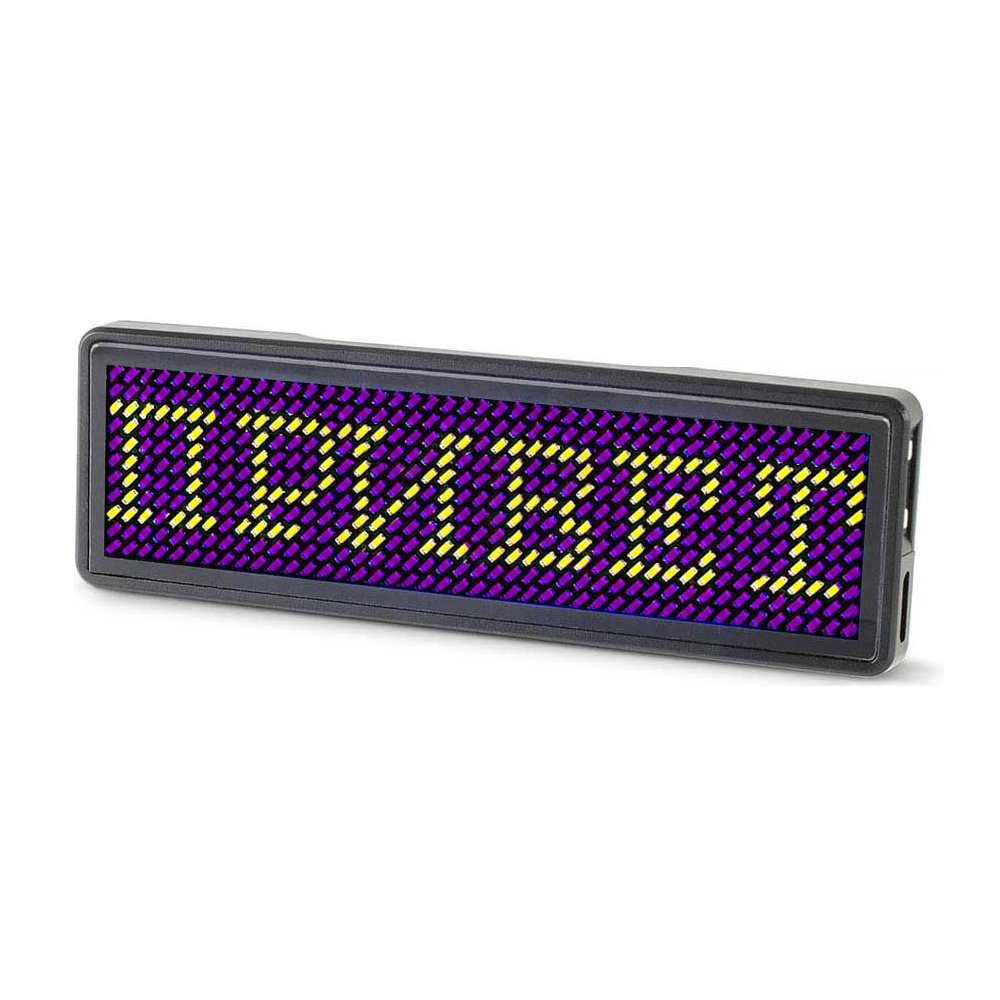 Светодиодный бейдж с фиолетовым дисплеем