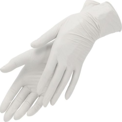 Одноразовые нитриловые перчатки (белые)