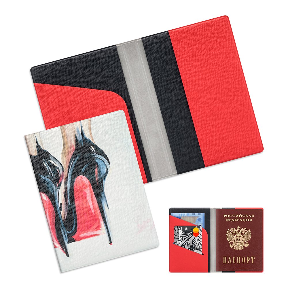 Обложка на паспорт из кожи с полноцветной печатью